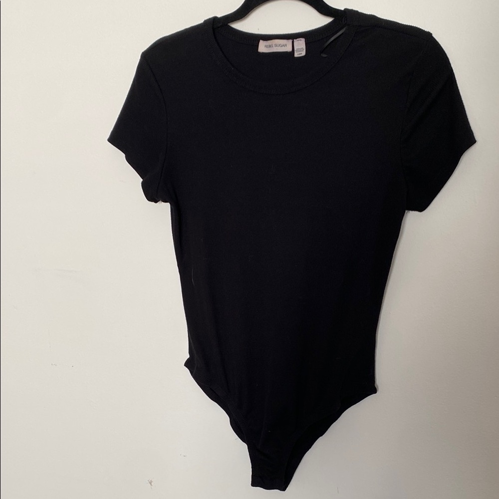 Black Short Sleeve Bodysuit